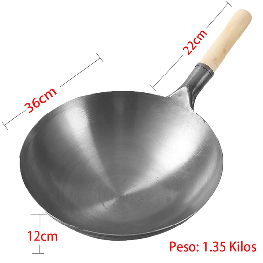 Sarten Wok China 14 pulgadas